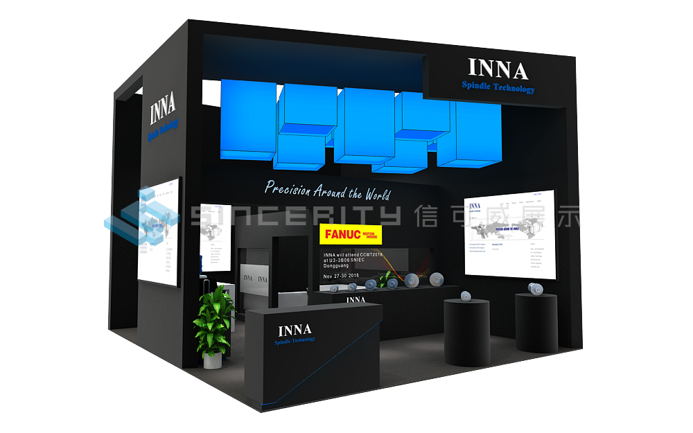 英納國際貿(mào)易(大連)有限公司展臺(tái)設(shè)計(jì)效果圖
