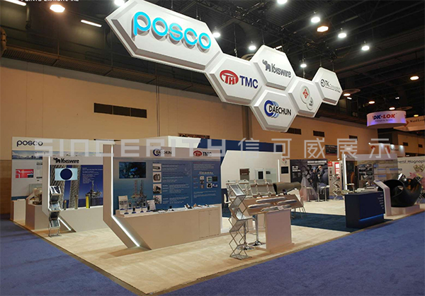 信可威國(guó)外posco品牌展臺(tái)創(chuàng)意設(shè)計(jì)現(xiàn)場(chǎng)圖