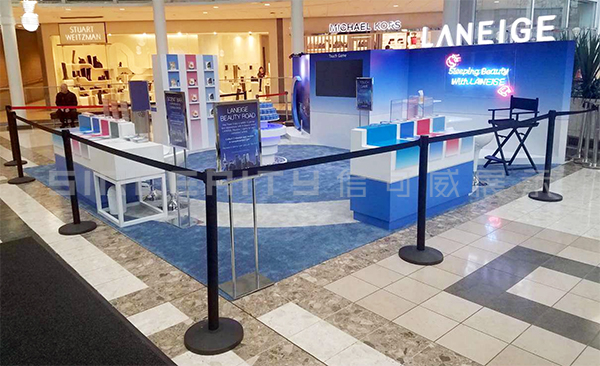 信可威國外展臺設計搭建現(xiàn)場圖-蘭芝Laneige展臺設計