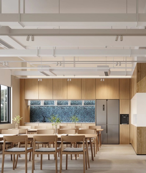 辦公展廳員工餐展廳設(shè)計案例